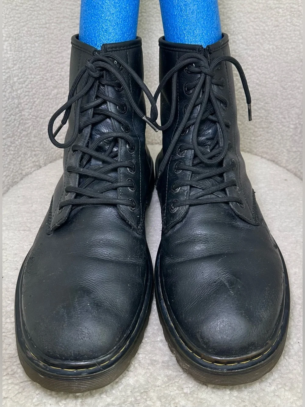 Dr. Martens Awley Men’s Black Leather Lace Up Classic Combat Boots Biker Punk 12